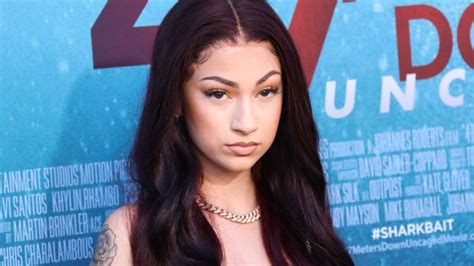 Rapper Bhad Bhabie, 16, strikes a pose in a bright blue bikini